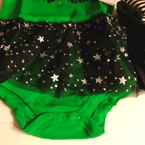 NWT Girls Long Sleeve Tutu "My First Halloween" Bodysuit & Headband Set - Picture 7 of 13